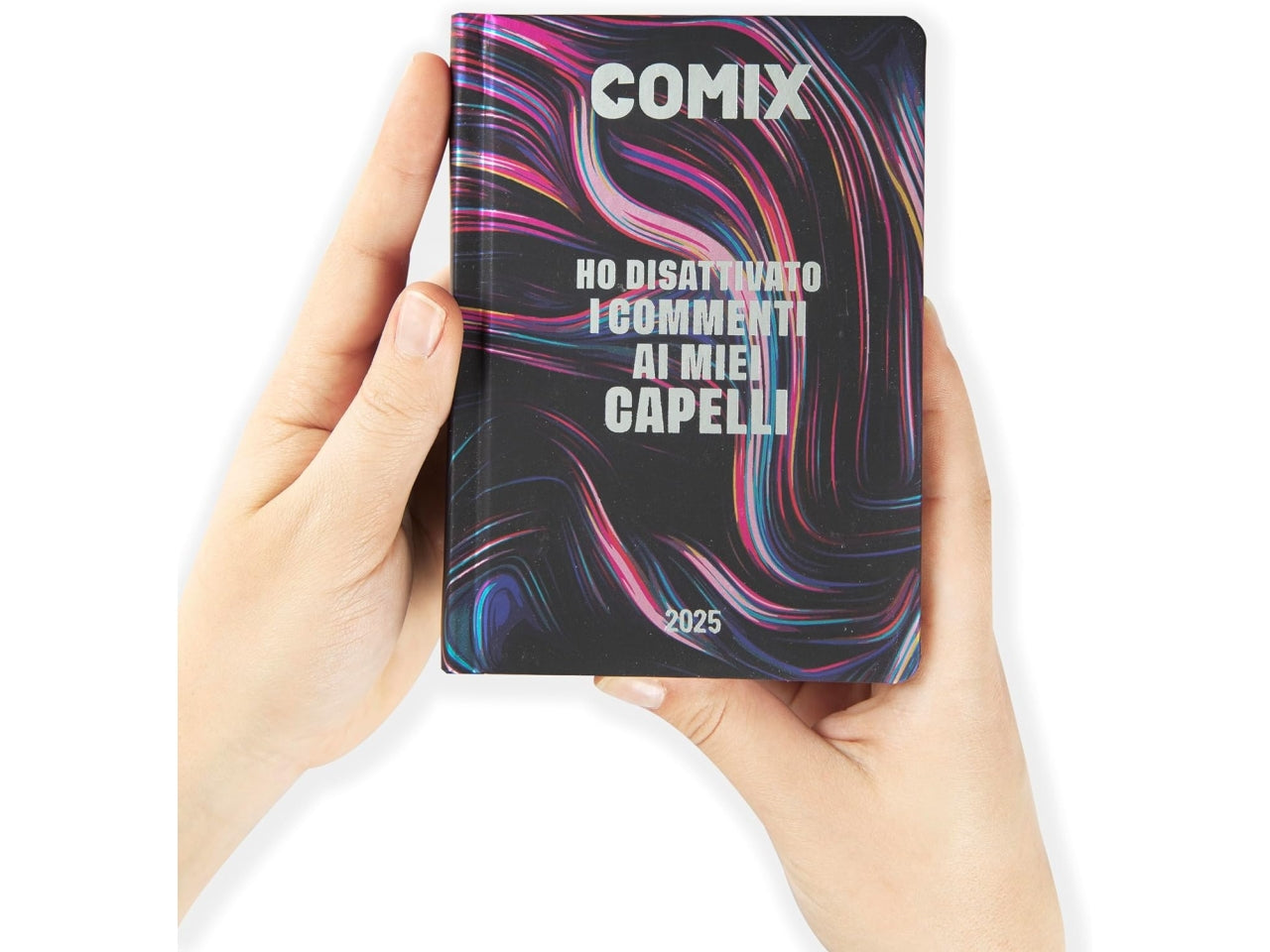 Diario agenda Comix mignon 16 mesi con copertina rigida multicolor, anno 2024/25, 9x12,5 cm
