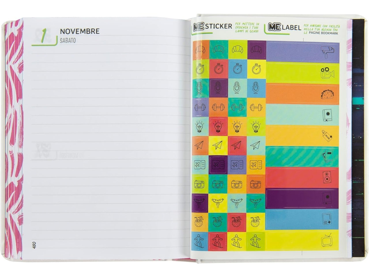 Diario agenda Me Love classic bianco medium, 16 mesi 2024/25, 12x16,5 cm - Franco Panini