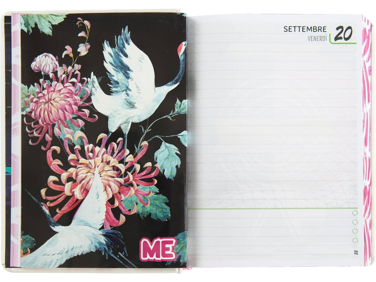 Diario agenda Me Love classic bianco medium, 16 mesi 2024/25, 12x16,5 cm - Franco Panini