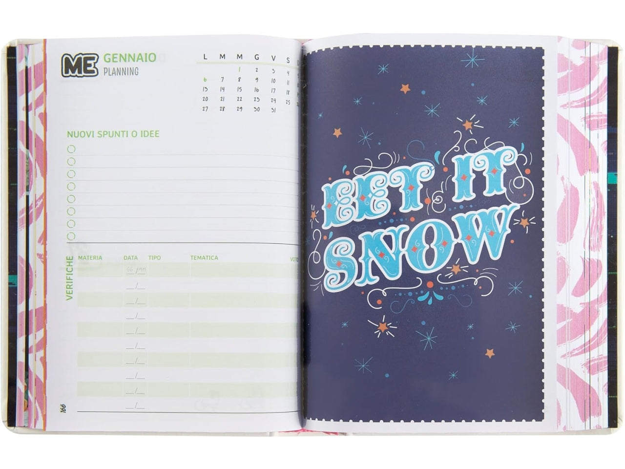 Diario agenda Me Love classic bianco medium, 16 mesi 2024/25, 12x16,5 cm - Franco Panini