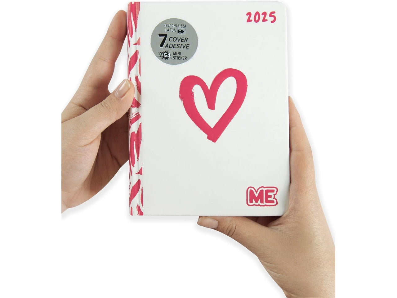 Diario agenda Me Love classic bianco medium, 16 mesi 2024/25, 12x16,5 cm - Franco Panini