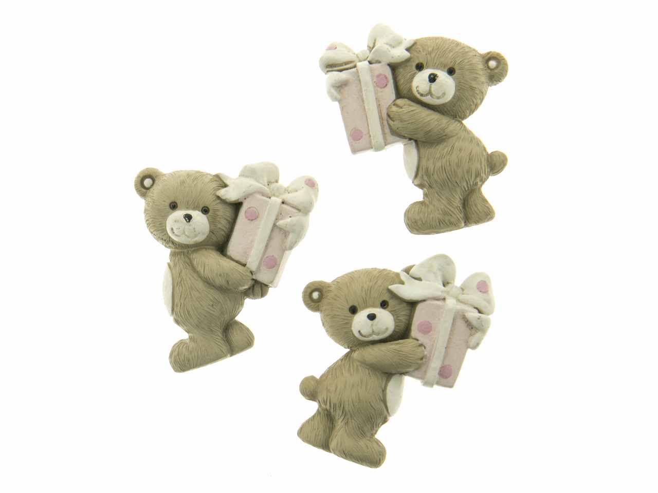 Ted orso rosa magnete h.5cm 04a034