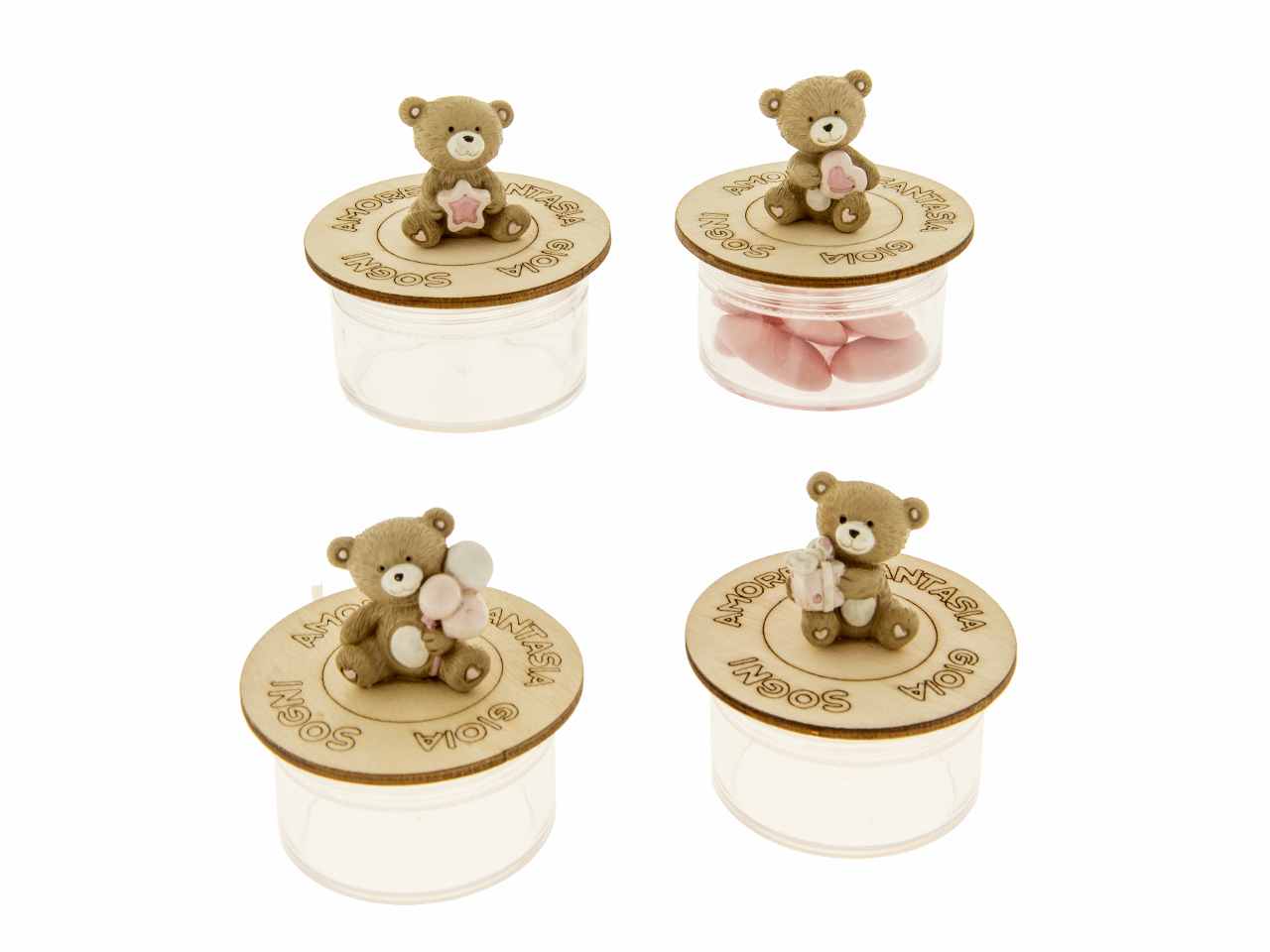 Ted plexi box rosa h.8cm 04a036