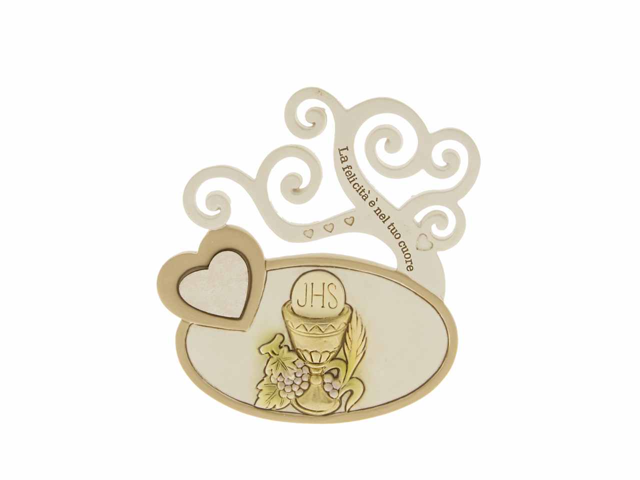 Cuore icona comunione h.12cm 04a130
