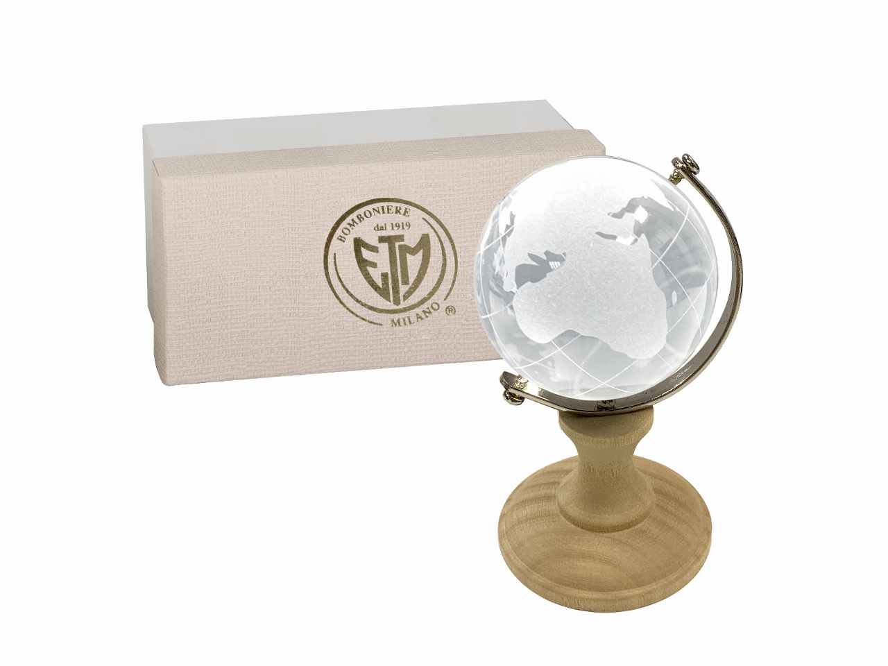 Legno world mappamondo h.9cm 07a021