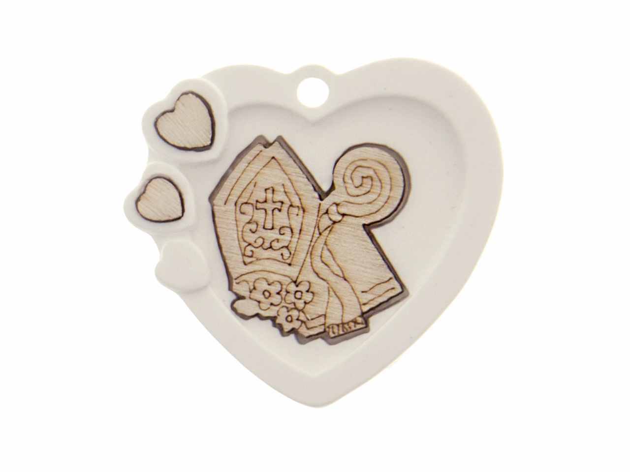 Gesso cuore cresima 4cm 08a050