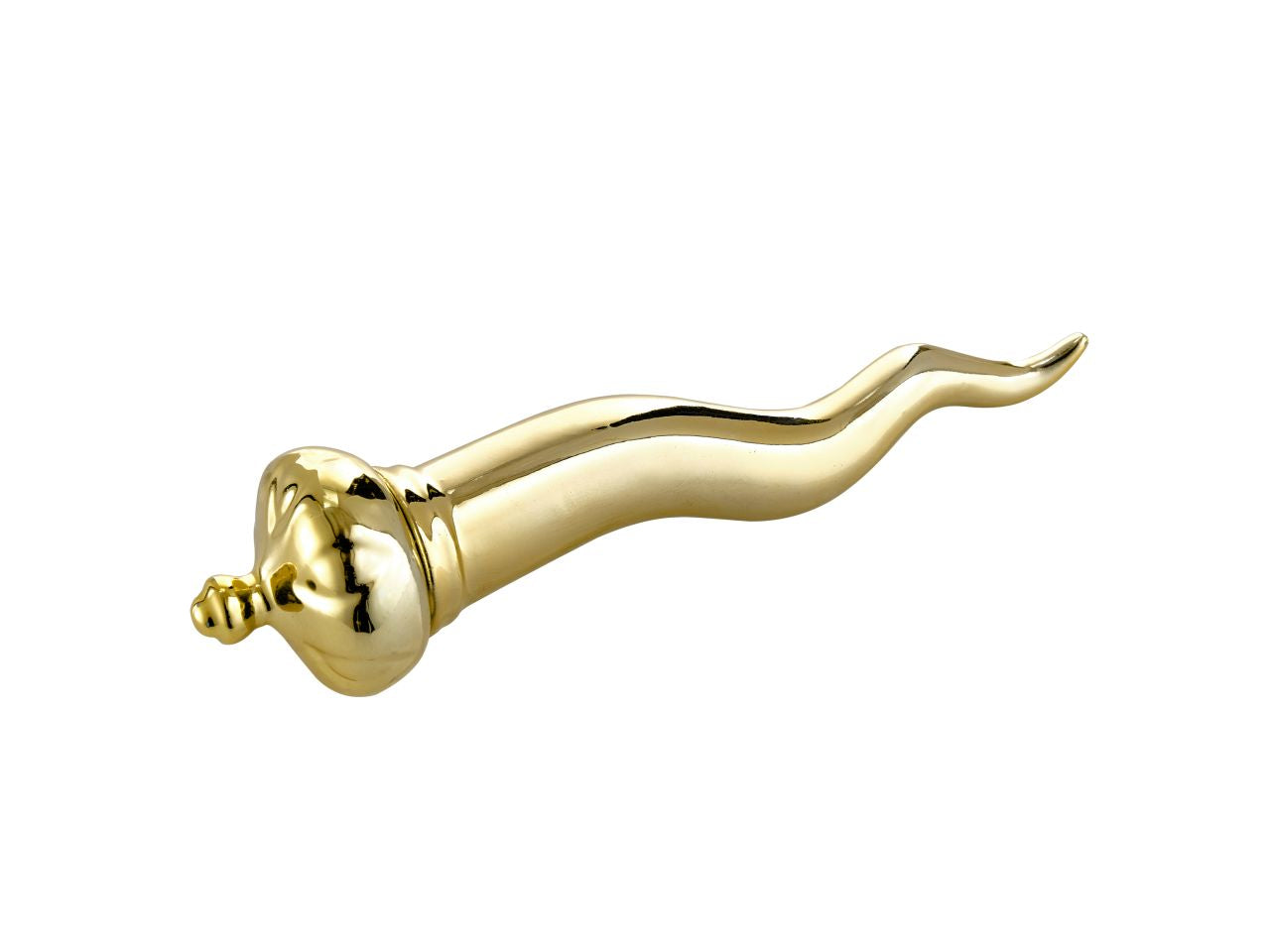 Corno oro 21cm decorazione dipinta a mano in porcellana