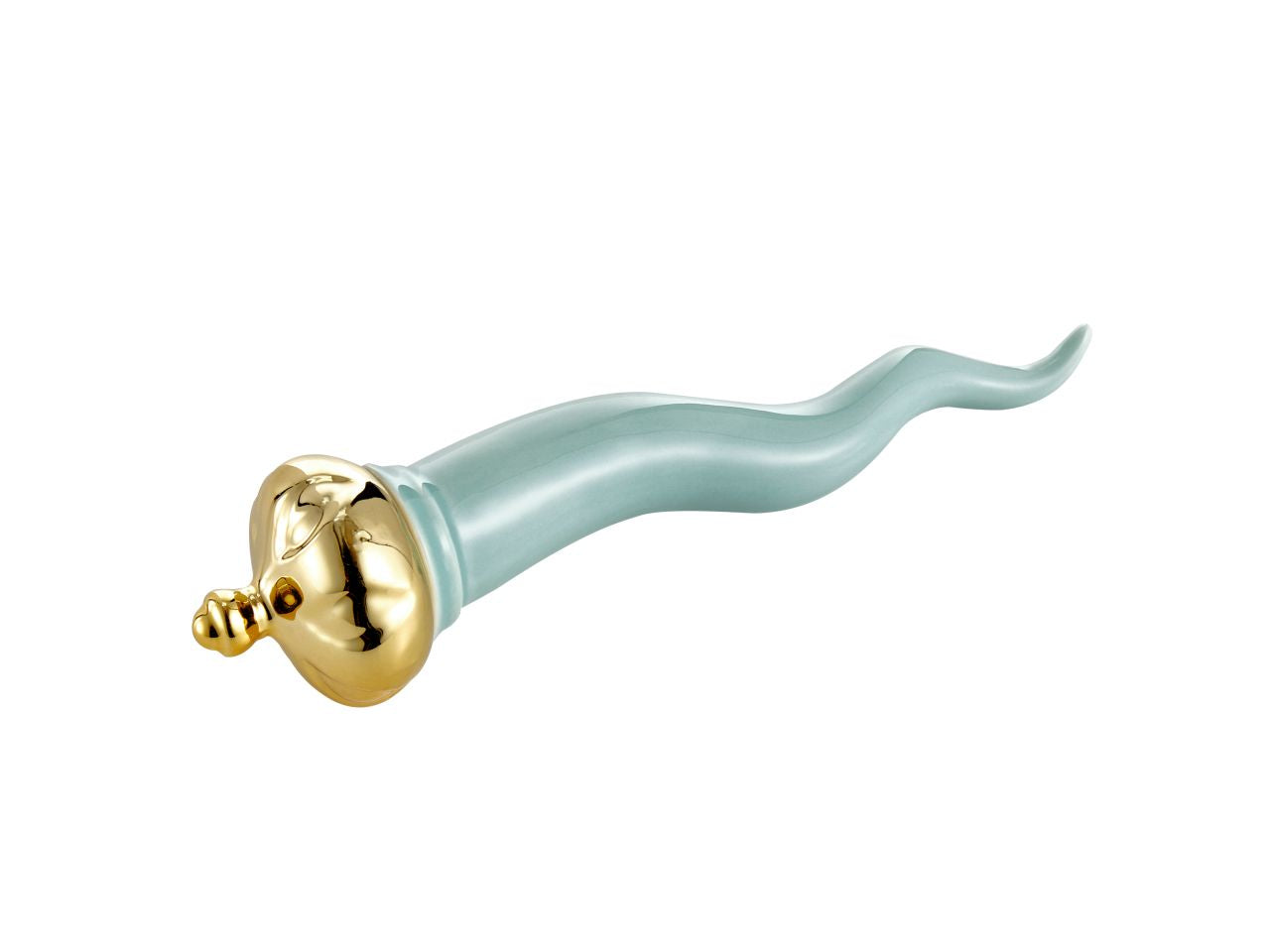 Corno tiffany corona oro 21cm decorazione dipinta a mano in porcellana