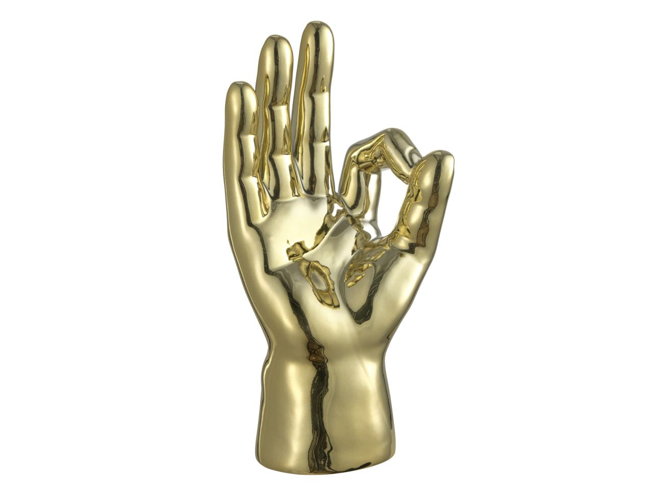 Mano okay oro decorazione in ceramica