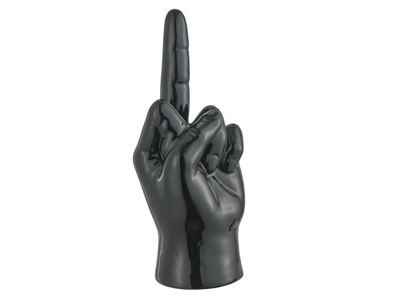 Mano f**k nera decorazione in ceramica