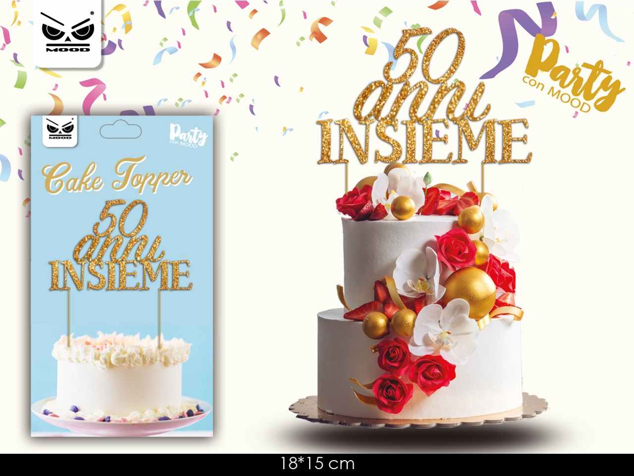 Cake topper 50 anni insieme st6052