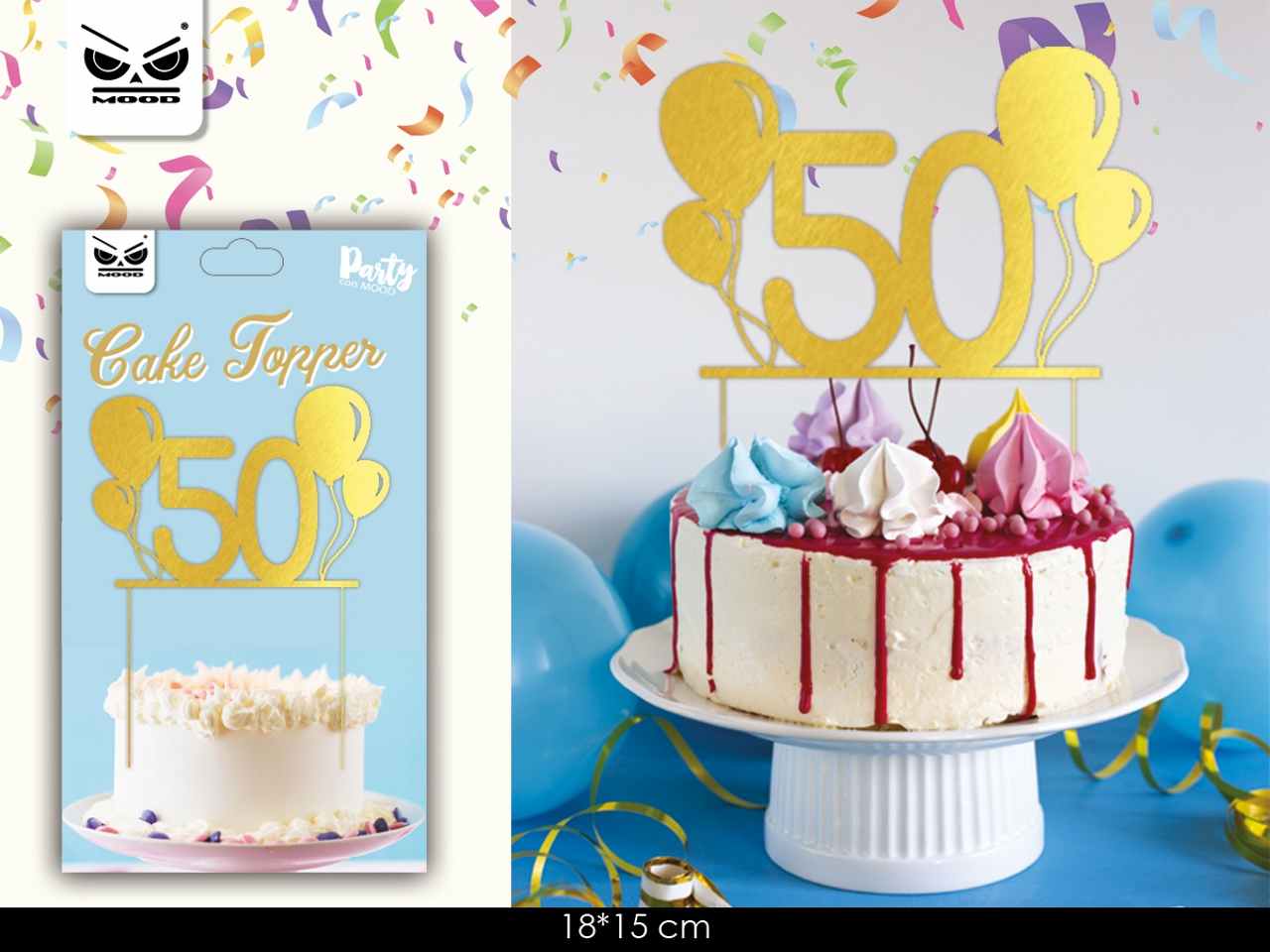 Cake topper 50 anni st6056