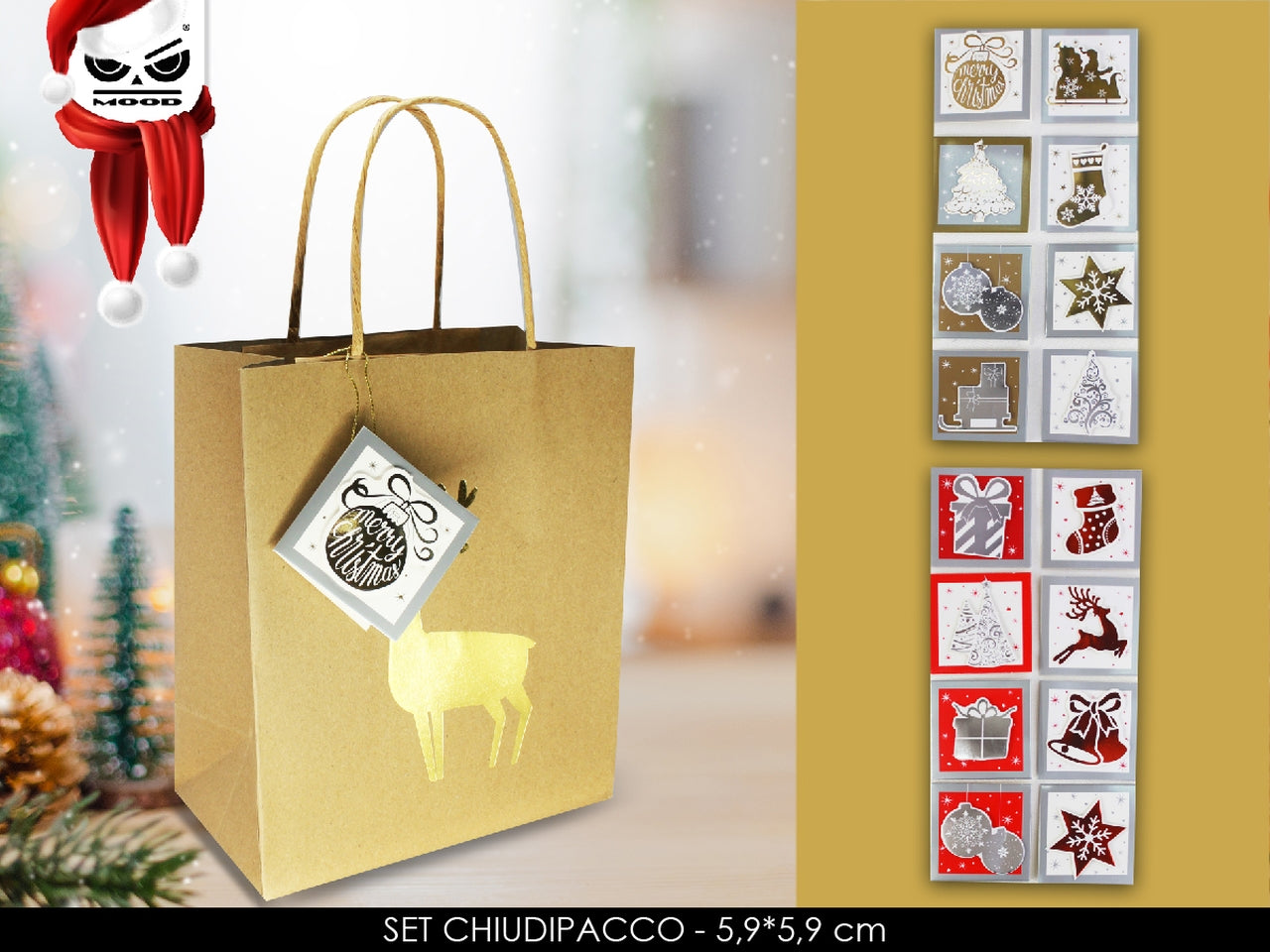 Chiudipacchi libro metal - set da 4 chiudipacchi
