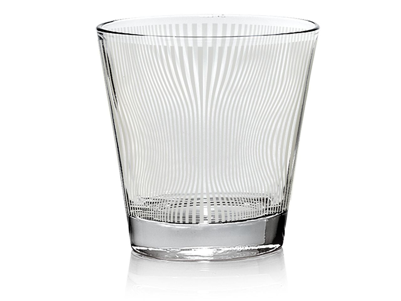 Bicchiere modello nadia per acqua capacita' 250cc con decorazione dune in 3 assortimenti - la confezione comprende 6 bicchieri