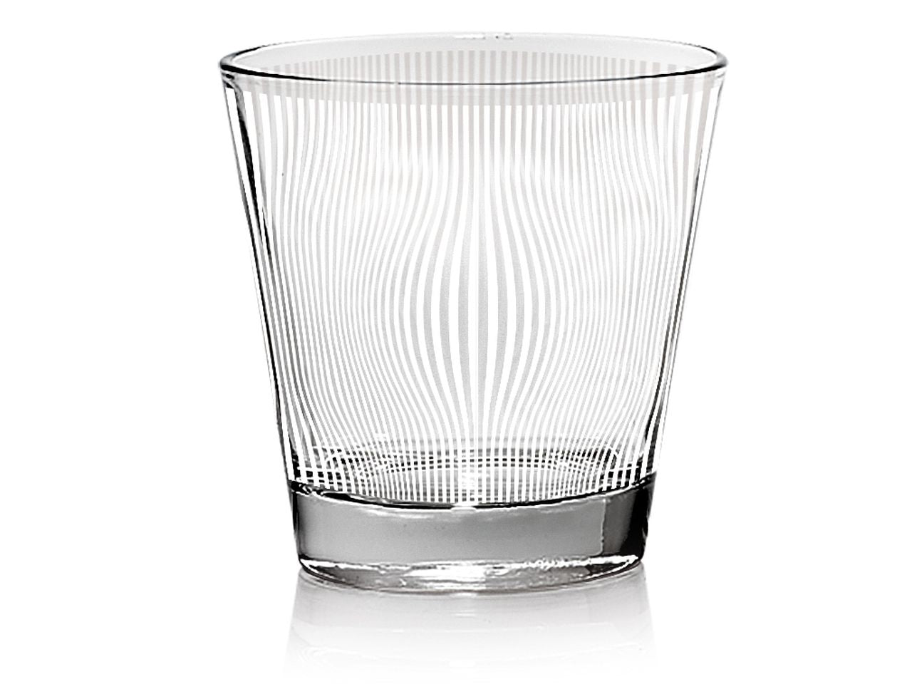 Bicchiere modello nadia per acqua capacita' 250cc con decorazione dune in 3 assortimenti - la confezione comprende 6 bicchieri