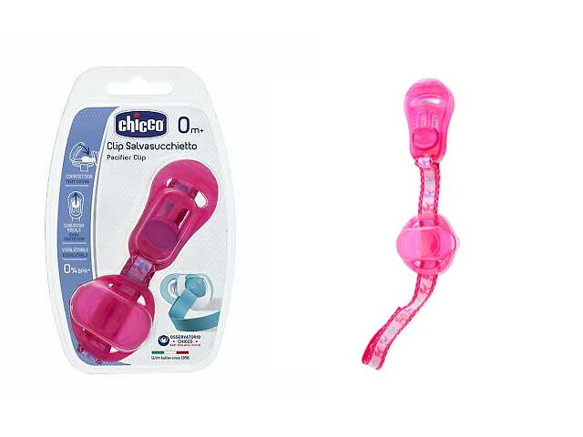 Chicco Clip Salvasucchietto Clip Universale per Succhietto Rosa