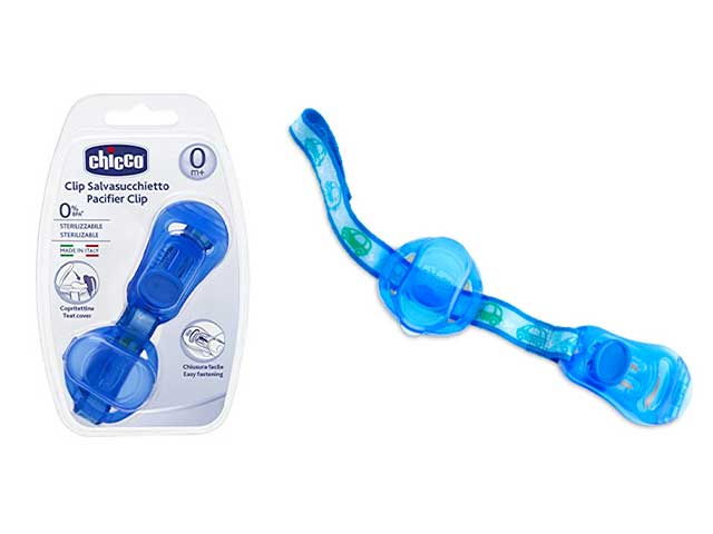 Chicco Clip Salvasucchietto Clip Universale per Succhietto Azzurro