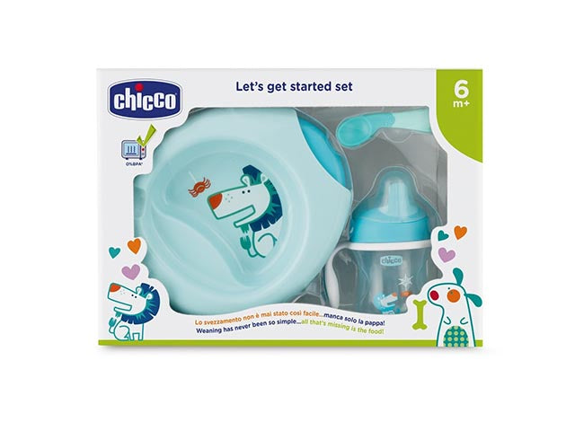 Chicco Set Pappa Completo con Tazza Cucchiaio e Piatti Età 6 Mesi+