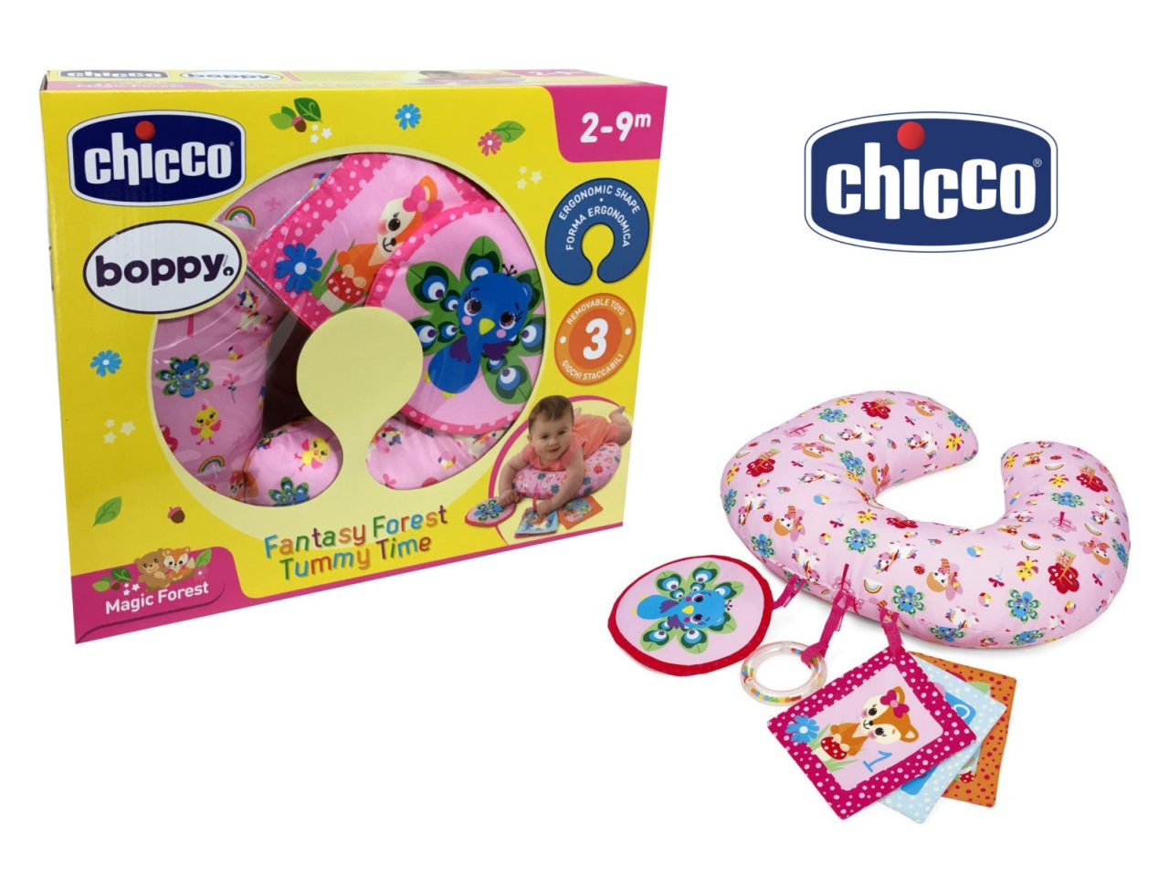 Chicco cuscino fantasy forest tummy time girl