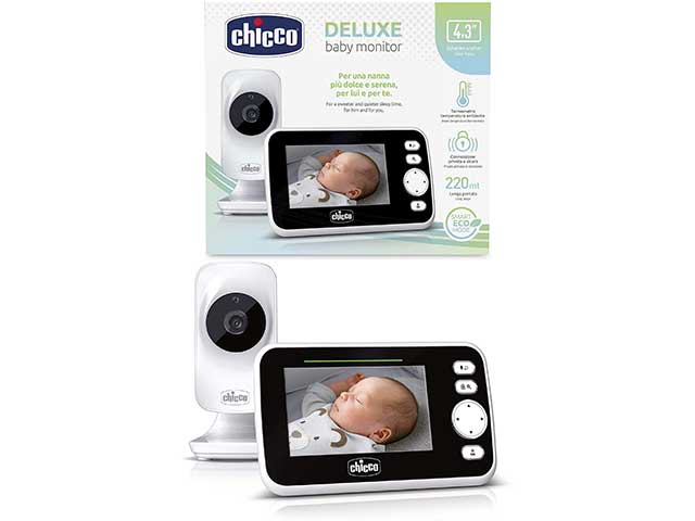 Chicco Baby Monitor Video Deluxe Videocamera con Schermo LCD e Portata Lunga