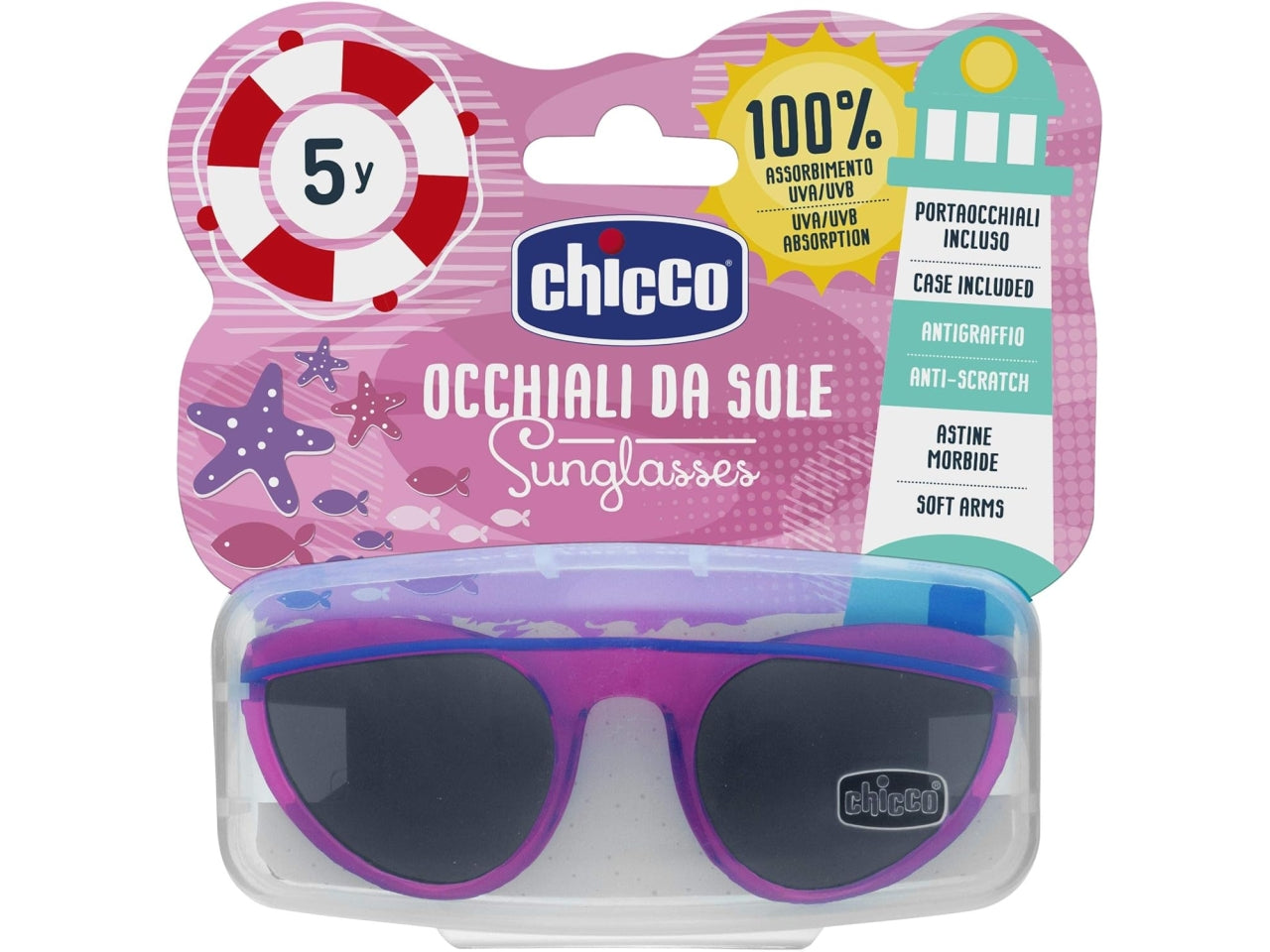 Occhiali da sole Chicco rosa per bambine di 5+ anni