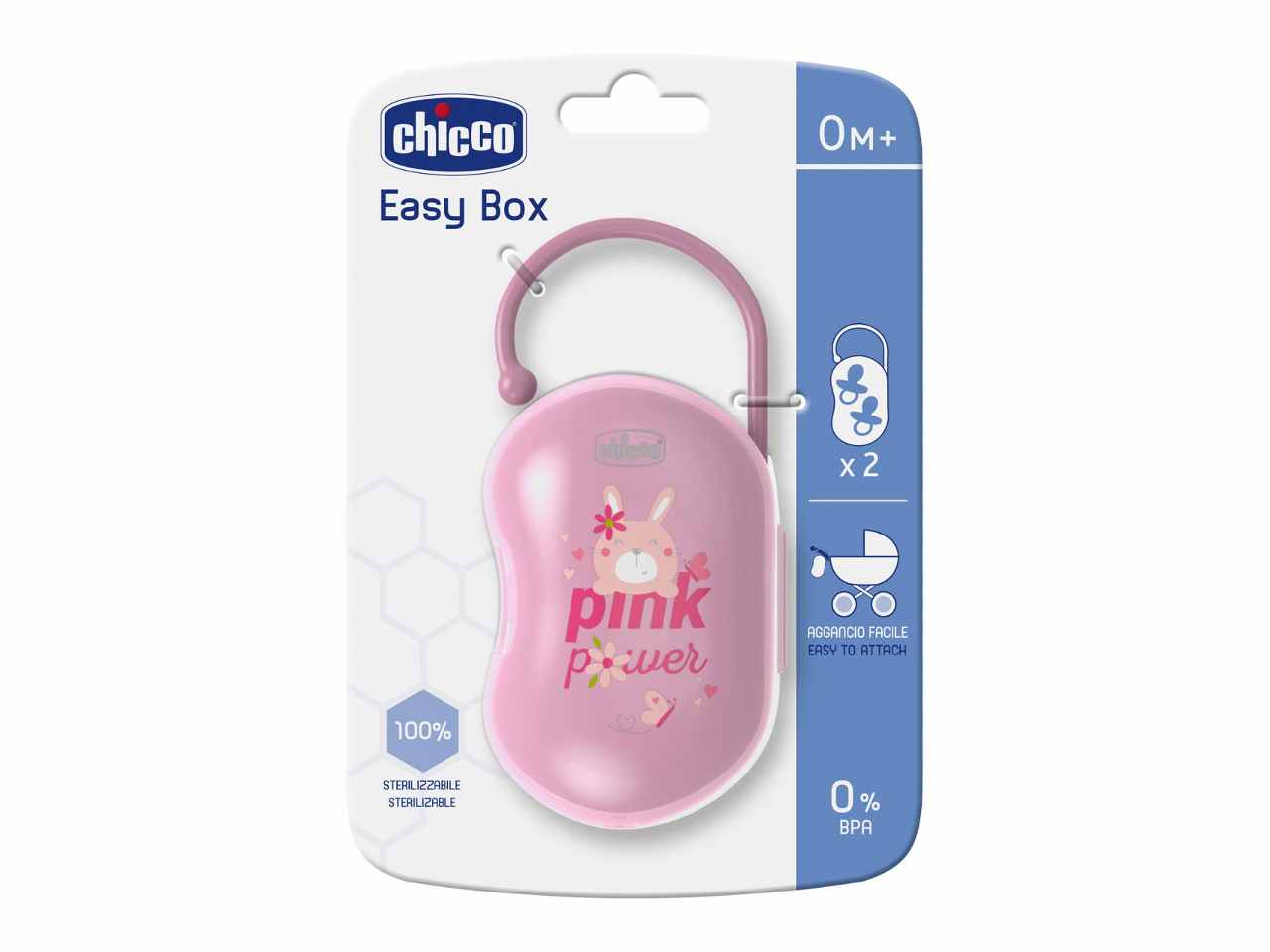 Chicco Portasucchietto Doppio Versatile e Igienico Facile da Agganciare Rosa