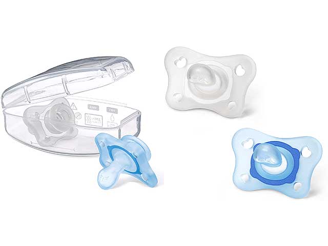 Chicco PhysioForma Ciuccio in Silicone 0-2 Mesi Set Gommottini Azzurro 2 pezzi
