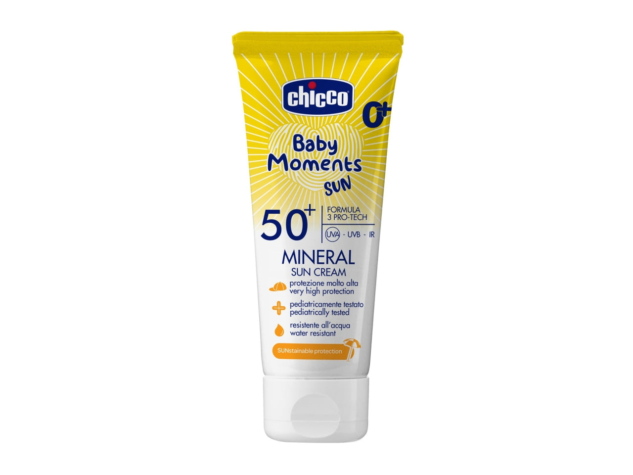 Chicco baby moments sun crema solare  mineral spf 50+ - 75ml