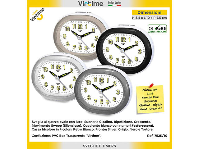 Sveglia quarzo con luce 7527/00