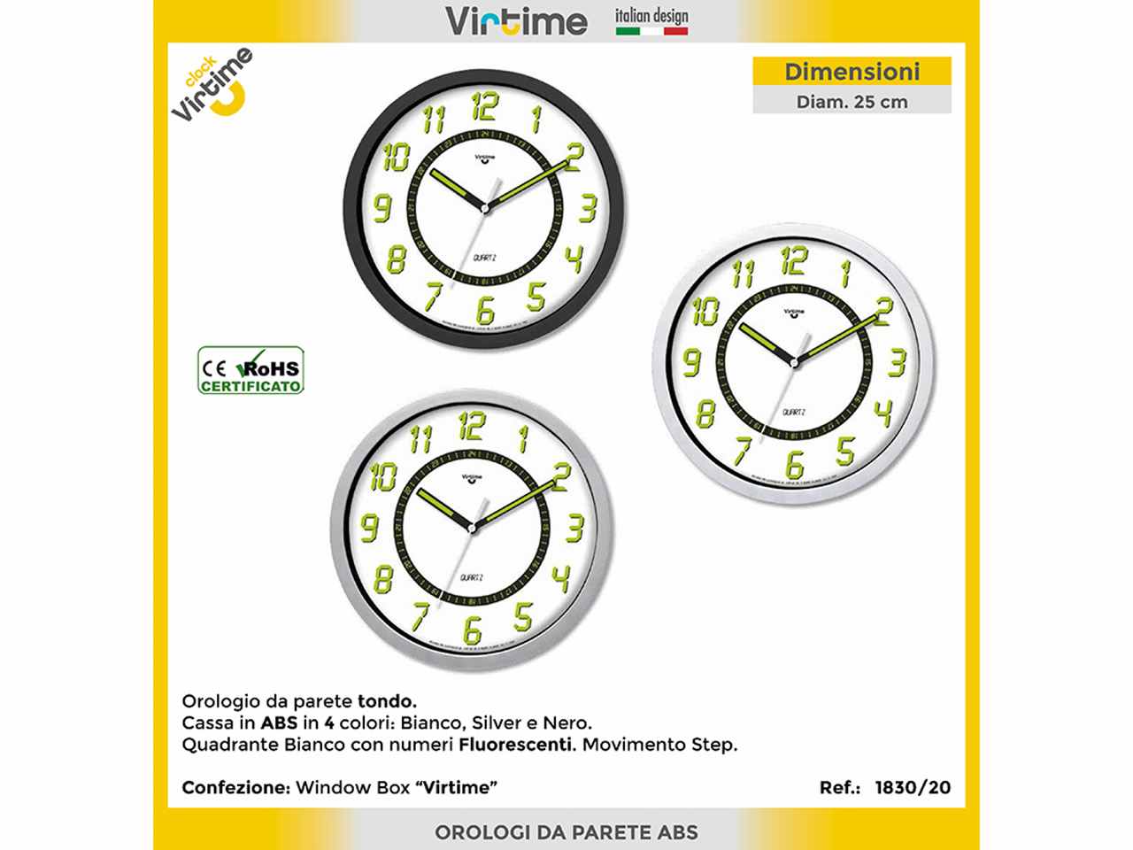 Orologio clockart schermo tv 30x30