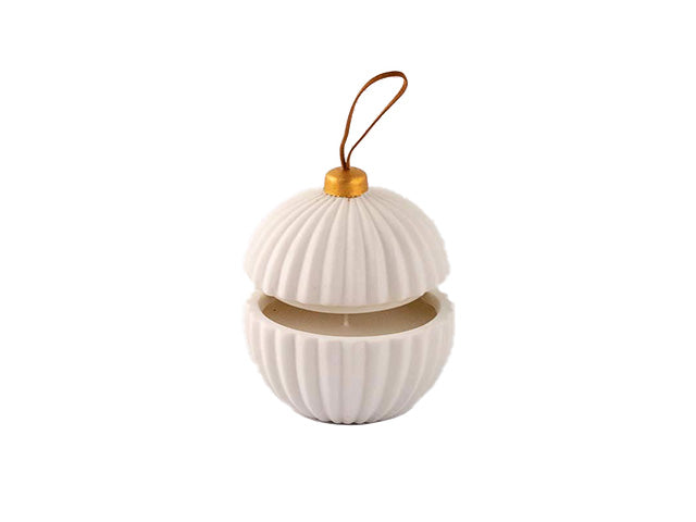 Sfera porcellana 10cm con candela 130091