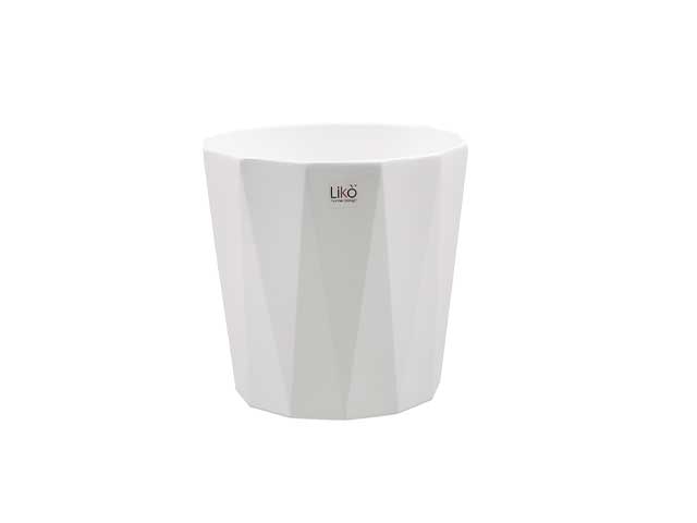 Cache pot d.20,5xh.20cm colore bianco