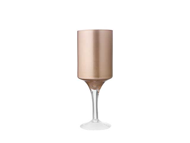 L.metal glitesta di vaso h40 d15 oro c/stelo 150/0906