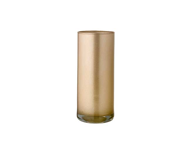 L.metal glitesta di vaso h30 d12 oro 150/2606
