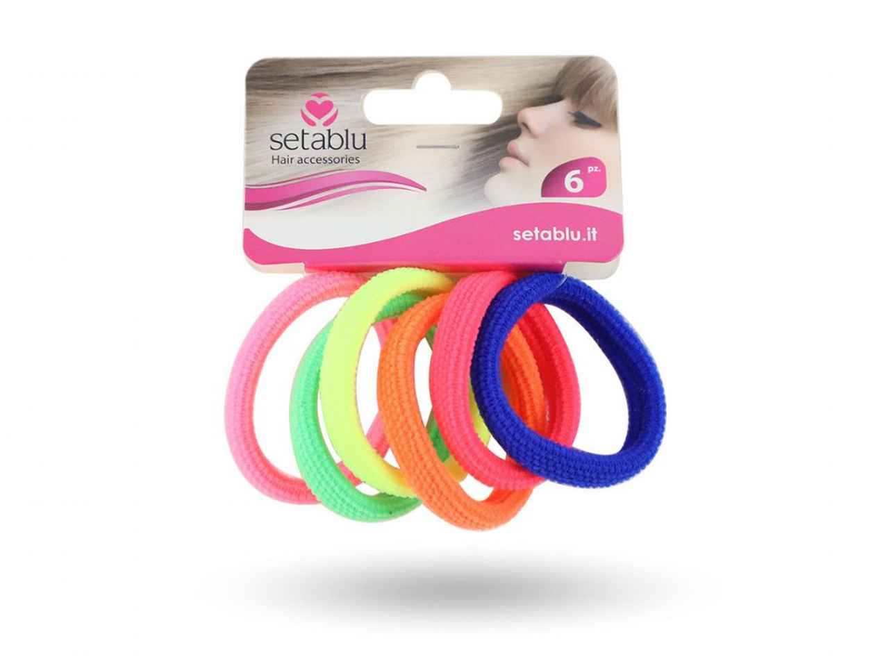 Elastico sporty fluo 6 pezzi col.vari 59445