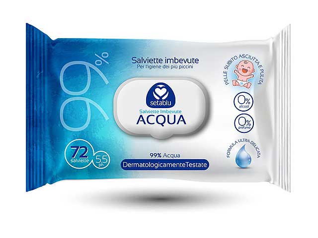 Salviette neutre acqua 72 pezzi 59520