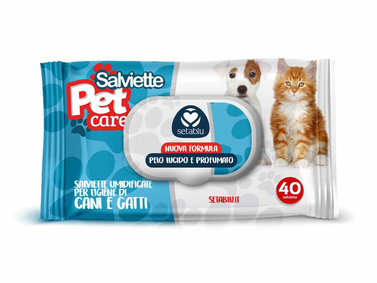Salviette pet con pop up 40 pezzi 59710
