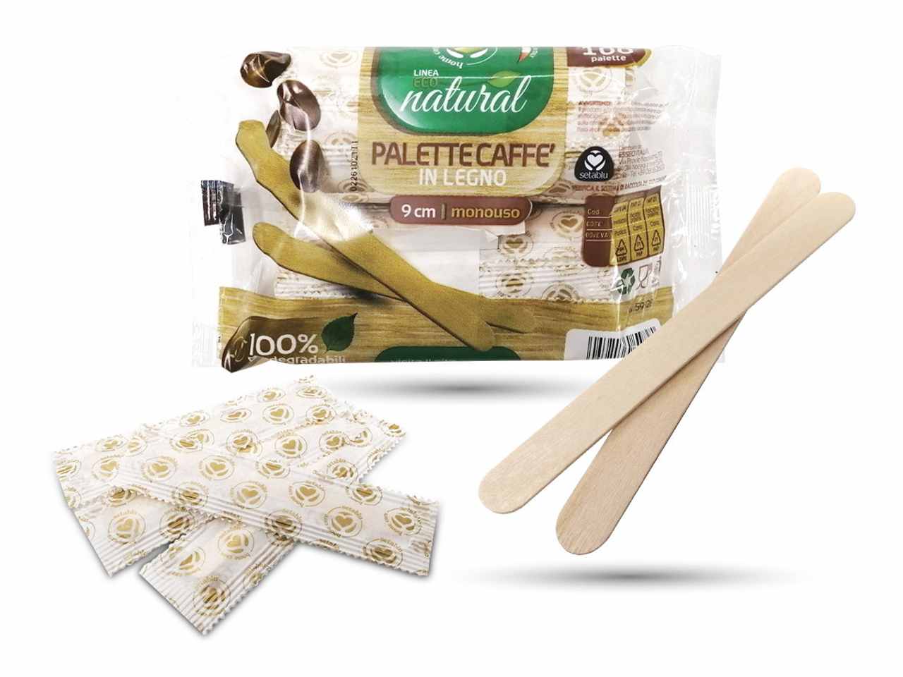 Palette caffe' in legno 100 pezzi 007551