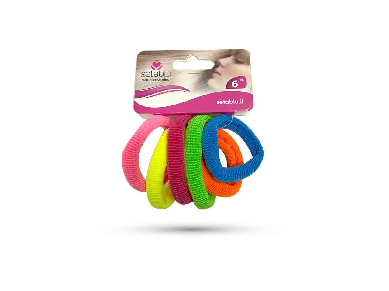 Elastico fluo fan 6 pezzi col.vari 59853