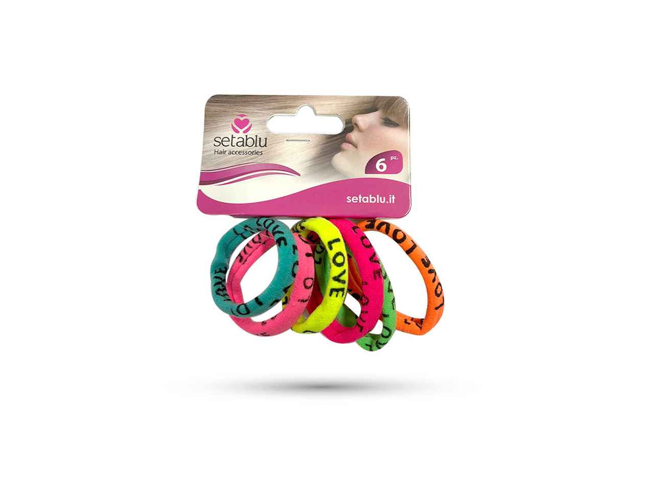 Elastico love love 6 pezzi col.vari 59910