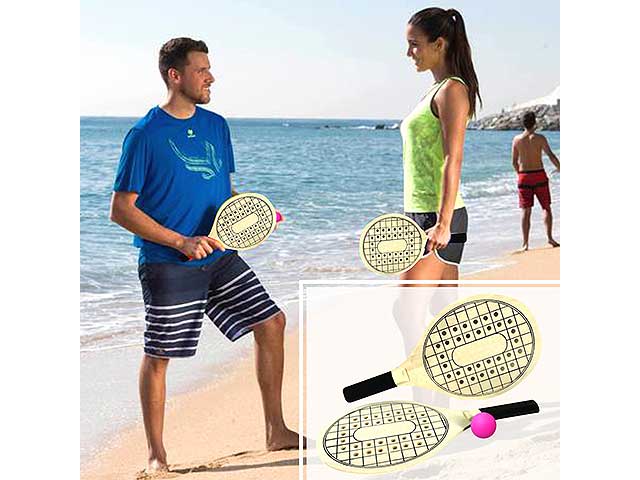 Racchettoni spiaggia luxe in legno