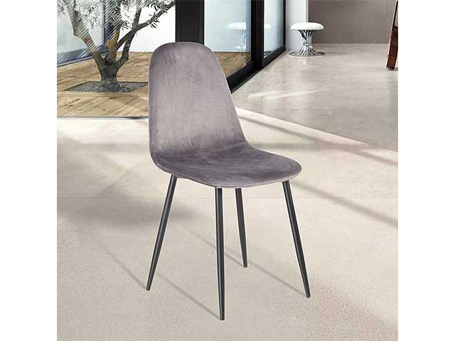 Sedia louise velvet grafite b94945031