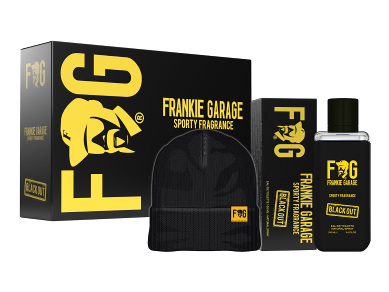 Frankie garage black out eau de toilette da 100ml e cappellino