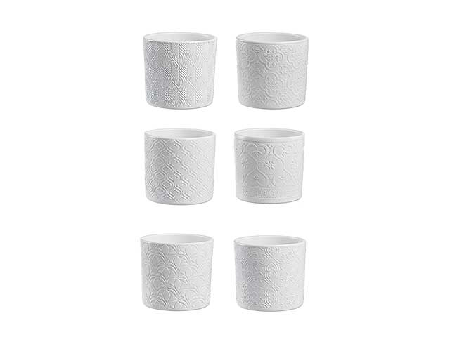 Cache pot d.14xh.13cm colore bianco opaco