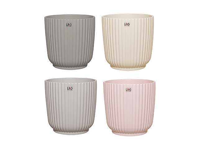 Cachepot d20,5 h20,5 ass.colors cr17/21as
