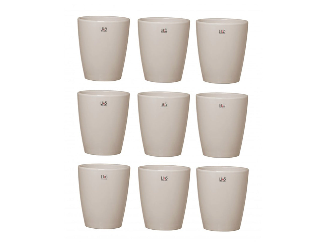 Cache pot d.14xh.14cm grigio lucido