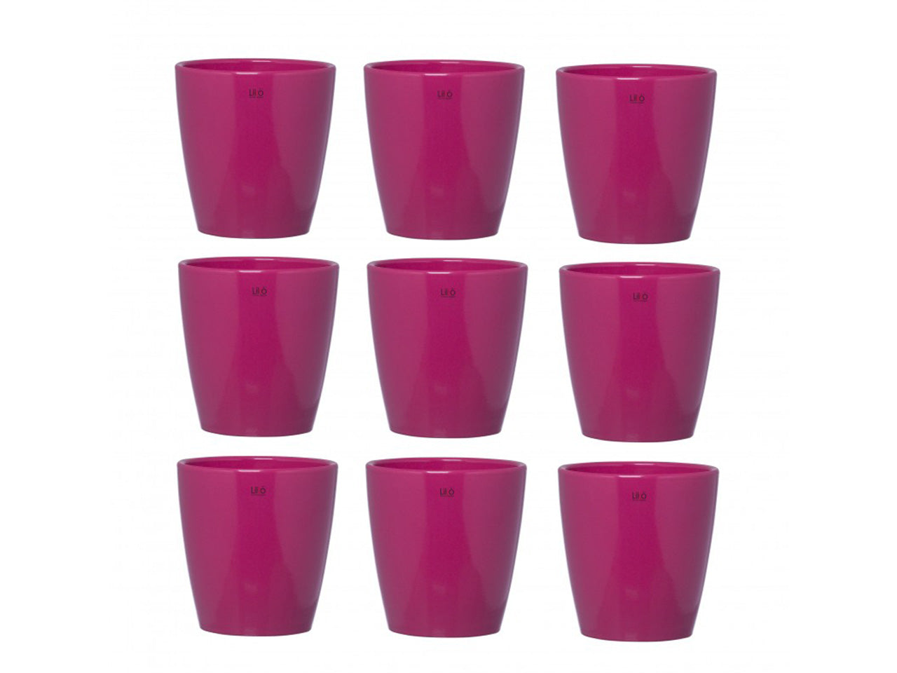 Cache pot d.14xh.14cm fucsia