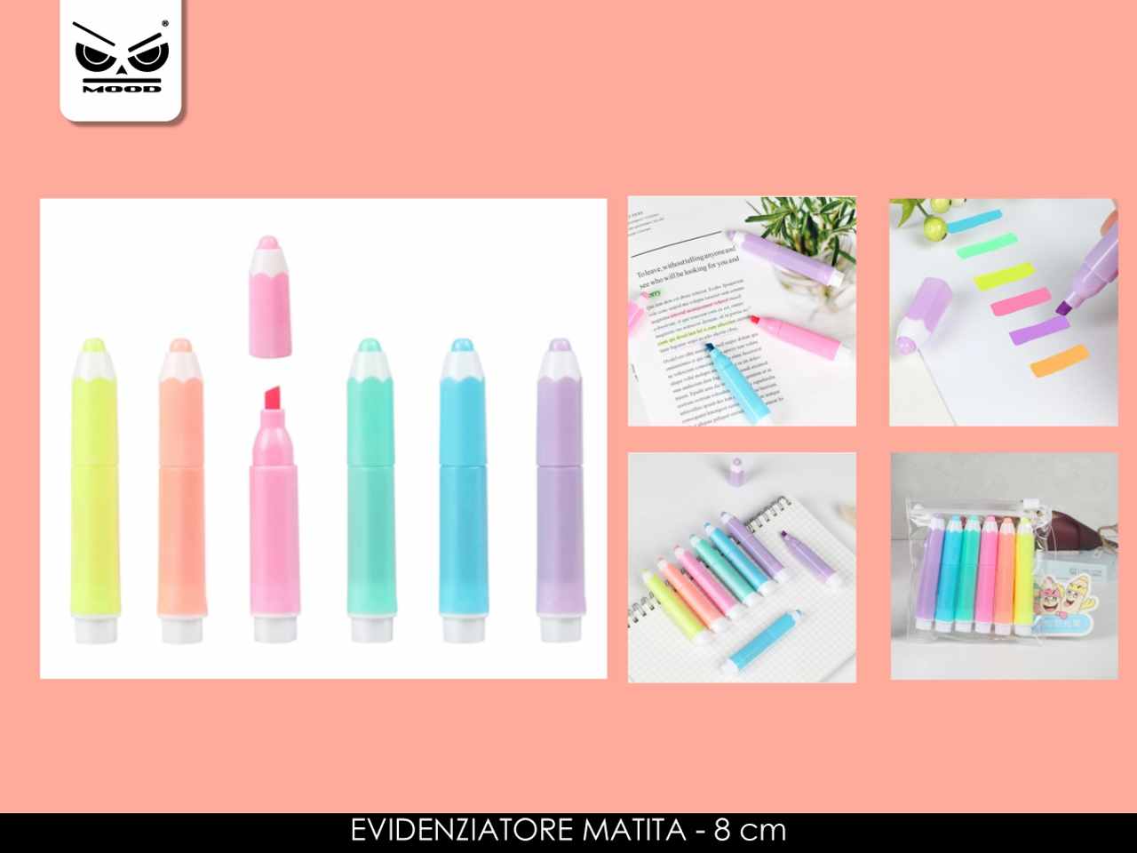 Evidenziatori matita - la confezione comprende 6 evidenziatori