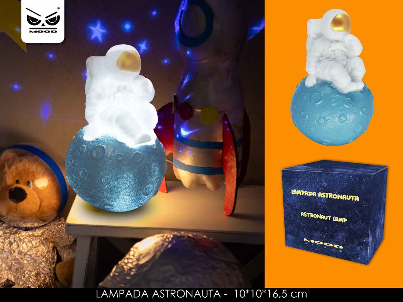Lampada notte astronauta luna