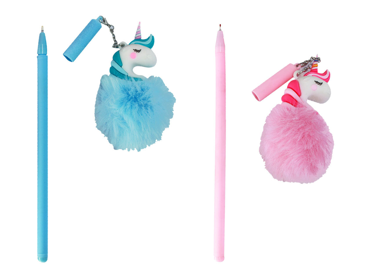 Penna unicorno fluffy misura 17cm tratto 0,5mm inchiostro liquido nero